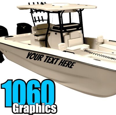Custom Vinyl Boat Numbers & Letters (Two Decals) Marine Lettering Stickers - Image 14