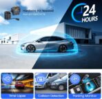 Mirror Dash Cam,Rear View Mirror Camera,10'' Smart Touch Screen,Dash Camera for Cars,G-Sensor,Loop Recording,Car Camera with Free 32GB Card - Image 7