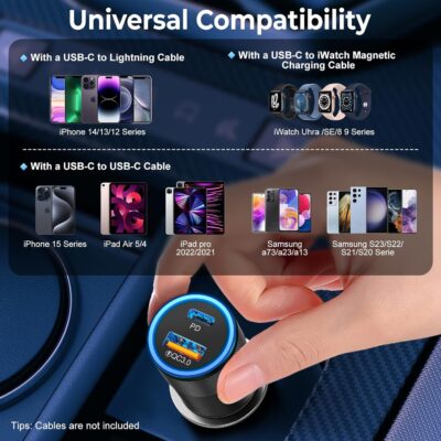 6 Pack USB C Car Charger, Ancekoy 38W Dual USB-C + USB-A Car Charger Adapter Fast Charge PD/QC 3.0 Cigarette Lighter Adapter USB Charger Plug for iPhone 17/16/15/14/13/12/11/Pro Max, iPad, Samsung - Image 7
