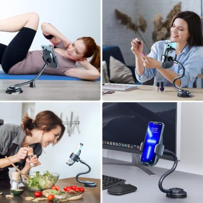 TICILFO Phone Holders for Your Car [Gooseneck Flexible] Phone Stand for Car Dashboard Windshield Automotive Accessories [Strong Suction Cup] Cell Phone Car Mount for All iPhone Android Smartphone - Image 7