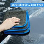 Microfiber Car Cleaning Cloths,1200 GSM Ultra Thick Microfiber Towels for Cars, Soft Car Drying Towel for Washing, Polishing and Auto Detailing 16'' x 16'' (3 Pack) - Image 5