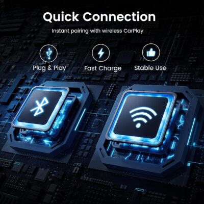 Wireless CarPlay Adapter for iPhone - Convert Wired to Wireless, Mini USB Design, Plug & Play - Compatible with Cars with Apple CarPlay - Includes USB-C Cable - Fast Connection, No Latency - Image 6