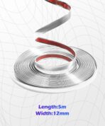 1/2 Inch Wide Chrome Tape,25FT Chrome Tape for Cars,Car Accessories Car Trim,Automotive Chromes Trim Molding,Auto Body Chromes Trims Strip,Universal Trims for Most Truck RV Door Window - Image 3
