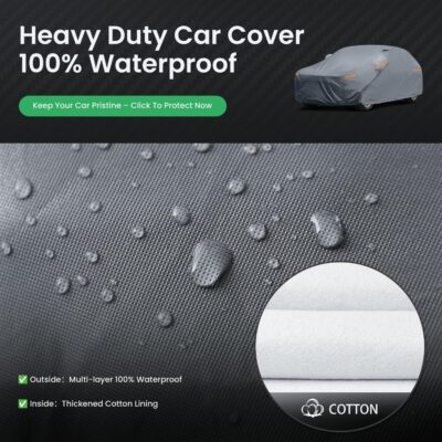 Waterproof Porsche Cayenne(2010-2026) Car Cover with Breathable Vents, [2026 Upgrade] Premium Covers with Cotton Liner and Zipper Door - Image 2
