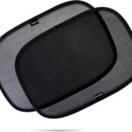 Leo and Ella Car Window Shades - 2 Pack, 19"x12" Cling Sunshades for Windows - Sun, Glare and UV Rays Protection for Kids