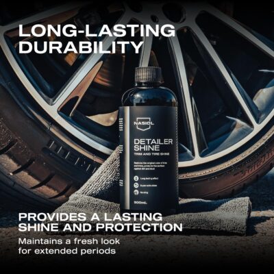 Nasiol DetailerShine Tire Gel, Long Lasting Shiny Tire Dressing, Deeper&Richer Black, Ultimate UV Protection, Easy Application, Non-Greasy Formula 16.9 fl oz - Image 4