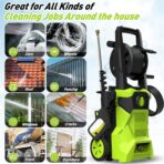 KEPEAK Power Pressure Cleaner for Effortless Cleaning with 4 Quick Connect Nozzles, 5000PSI, Foam Cannon, 52ft Hose Reel, for Cars Fences Driveways Patios - Image 7