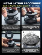 Upgraded 360° Nano Gel Vacuum Magnetic Phone Holder, 108+LBS Heavy Duty Suction Cup Phone Mount for Car Dashboard & Windshield, 3000gf MagSafe Compatible with iPhone 17/16 Pro Max - Image 8