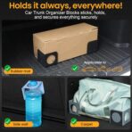 XING WEI Trunk Organizer Blocks, 2 Pack Black Car Trunk Organizer Blocks, Trunk Velcro Organizer for Wool & Plastic Trunk Stabilizer Multipurpose Storage for Car/Truck/SUV/Van - Image 5