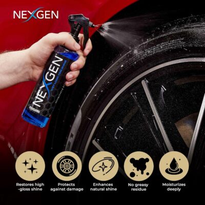Nexgen Wet Look Tire Shine (16oz) - High-Gloss Finish & UV Protection - Keeps Tires & Trim Fresh - On-the-Go Car Detailing - Car Cleaning Supplies - for Tires, Plastic, Rubber, & Vinyl - Image 4