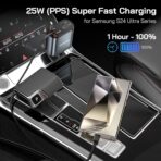 [2 Pack] Retractable Car Charger 4 in 1 Fast Car Phone Charger 69W, USB C Car Truck Accessories Adapter with 2X Retractable Charger Cords and 2X USB Ports for i Phone 17/16/15/14, for Samsung S25/S24 - Image 3