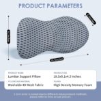 Lumbar Support Pillow, Back Pillow for Low Back Pain Relief, Ergonomic Streamline Car Seat, Office Chair, Recliner and Bed (Gray) - Image 5