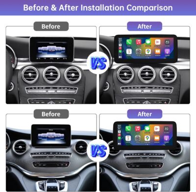 Road Top 10.25" CarPlay Screen Upgrade for Mercedes-Benz W205 W447 NTG5.0 2015-2018, Wireless CarPlay Android Auto Display, OEM System Retained, Car Touchscreen Replacement - Image 5