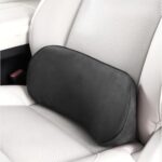 Car Lumbar Support Pillow, Memory Foam Vehicle Seat Lower Back Support Cushion for Back Pain Relief & Sciatica, Comfortable Auto Driver Seat Pad, Universal for Vehicles (Black)
