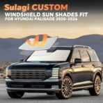 Windshield Sun Shade for Hyundai Palisade 2020-2026 Custom Fit Accordion Folding Design Window Sunshade Car Accessories, Full Coverage Sun Visor Protector - Blocks 99% UV Rays - Image 6