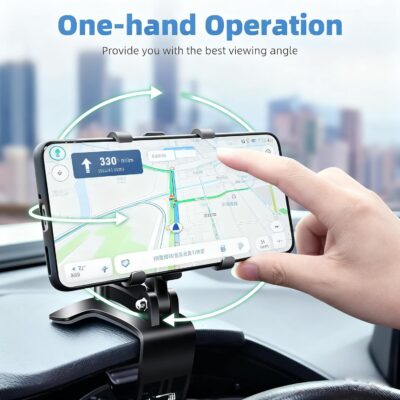 Universal Car Phone Holder Mount,360 Degrees Rotation Dashboard Phone Holder [Upgrade Clip Never Fall],car Phone Mount for iPhone,Samsung,Google,Nokia,and 4 to 7" Smartphones(1) - Image 8