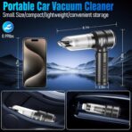 Handheld Car Vacuum Cleaner Cordless,18000PA High Power Portable Vacuum Cleaner&Air Duster,3 Gear,7 in 1 Small Vacuum Cleaner Rechargeable,Mini Hand Held Vacuum for Car Home Office Keyboard - Image 5
