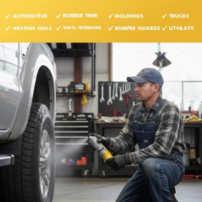 ShineABull Instant Tire Butter & Trim Gloss Spray – Silicone-Free, UV Protection, Restores Shine & Moisture to Tires, Bumpers, Seals & More – Fast, Easy Application – Made in The USA - Image 4