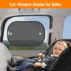 [2026 Upgraded] Car Shades for Side Windows 19"x12"(4 Pack),Sun Shade for Window with 8 Suction Cups,Car Window Shades Can Blocks 99.98% UVR,Window Shade for Baby - Image 3