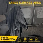 2 Pack Car Drying Towels (48”x24”),Extra Large Double-Twist Pile Drying Towels Car Detailing for Car Care Wash,Car Super Cleaning Supplies Accessories kit,Ultra Absorbency - Image 5