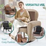 Shinnwa Lumbar Support Pillow for Recliner, Ultra-Soft Foam Back Support Pillow and Egg Crate Foam Seat Cushion 2-in-1 for Couch, Office Chair, for Back Pain Relief, Brown - Image 7