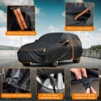 Waterproof SUV Car Cover Custom Fit for Jeep Renegade 2015-2025, All Weather Outdoor SUV Car Covers with Zipper Door, Windproof Bands Cover,Reflective Strip for Snow Rain Dust Cover,Sun UV Protection - Image 2