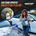 SwiftJet Car Wash Foam Gun + Microfiber Wash Mitt - Works with Any Soap - Garden Hose Car Foam Sprayer - Foam Cannon Car Wash Kit - Car Accessories Foam Blaster (Black Foam Gun with Mitt) - Image 7