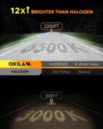 OXILAM Upgraded H11 LED Bulbs, 60000LM 12X Brighter H8 H9 Driving Lights, 6500K Cool White H16 Fog Light, 5-Mins Quick Installation, 60000H Lifespan, Plug and Play, Pack of 2 - Image 2