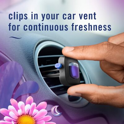 Febreze Car Air Freshener Vent Clip Gain Moonlight Breeze Scent, .07 oz. Car Vent Clip, Pack of 3 and Stay-Fresh Storage Case - Image 5