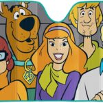 Plasticolor 003951R01 Warner Bros. Scooby-Doo Group Accordian Sunshade for Car Truck SUV, Silver