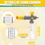 JOEJET Pressure Washer Gun with Mini Foam Cannon Dual Connector, Dual-Purpose Switch Spray Gun with 5 Power Washer Nozzle Tips, Dual Wand Foam Cannon, 1/4” Quick Connector - Image 6