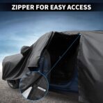 X AUTOHAUX Car Cover Outdoor Waterproof Sun Rain Snow Hail Protection with Left Side Door Zipper 210D-PU for Ford Escape - Image 7