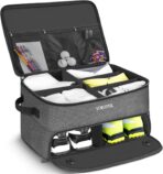 YOREPEK 2 Layer Golf Trunk Organizer, Golf Gifts for Men with Separate Ventilated Compartment for 2 Pair Shoes, Waterproof Car Trunk Locker for Balls, Tees, Clothes, Gloves, Gifts for Golfers