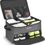 YOREPEK 2 Layer Golf Trunk Organizer, Golf Gifts for Men with Separate Ventilated Compartment for 2 Pair Shoes, Waterproof Car Trunk Locker for Balls, Tees, Clothes, Gloves, Gifts for Golfers