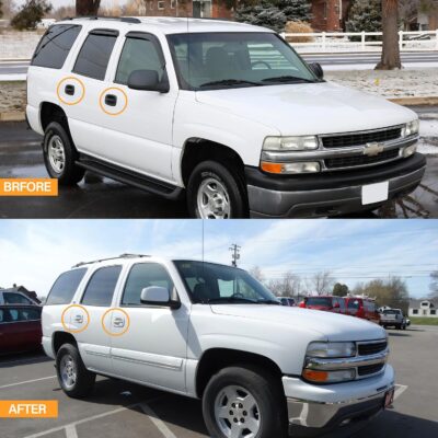 Tutor Auto Chrome Door Handle Covers Compatible with 99-06 Chevrolet Silverado Tahoe Avalanche Suburban | 99-06 GMC Yukon Sierra |02-06 Cadillac Escalade W/O Passenger Side Keyhole - Image 5