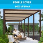 Coolaroo 435967 Shade Fabric 90% UV Protection for People, PET, OR Home LG, 12' x 50', Wheat - Image 3