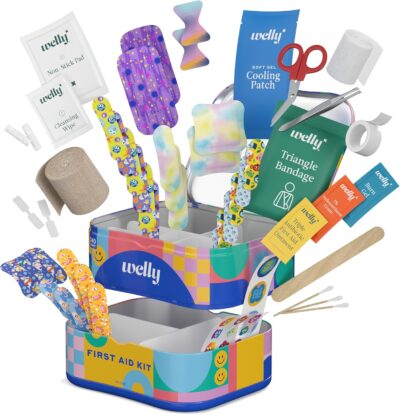 Welly Comprehensive First Aid Kit - FSA Eligible - Adhesive Bandages, Tape and Non-Stick Pads, Butterfly Strips, Cleansing Wipes, Ointments, Gauze, and More - 240 Pieces - Image 2