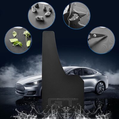 4 Pcs Universal Black Soft Rubber Mud Flaps - Prevent Mud Splashes, Enhance Appearance, Easy Install, Waterproof & Scratch Resistant - Ideal for Sedan SUV and Urban/Suburban Cars -GT - Image 5