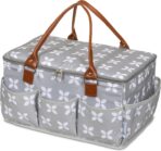 Moteph Extra Large Diaper Caddy, Craft, Toy Organizer with Zip-Top Cover with Waterproof Wet/Dry Bag - Perfect for Baby Shower