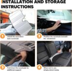 KUST Windshield Sun Shade for Toyota Tacoma 2016-2022 2023 Foldable Thicken Window Sunshade UV Protection Keep Cool Sunshield Easy Install Sun Visor Accessories Aluminum Film - Image 7