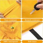 Riakrum Full Car Cover Waterproof All Weather for Automobiles Windproof Cover Rain UV Protection Sun Scratch Resistant Outdoor Universal(Fit Sedan Length (185-193'') 70'' H,Black, Orange) - Image 7