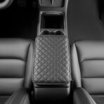 Car Armrest Covers, Vehicle Center Console Cover, Middle Storage Organizer Pads, Dog & Cat Paws Protetor, Nappa Leather, Waterproof, Anti-Slip, Auto Interior Accessories, Black, Size S - Image 7