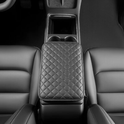 Car Armrest Covers, Vehicle Center Console Cover, Middle Storage Organizer Pads, Dog & Cat Paws Protetor, Nappa Leather, Waterproof, Anti-Slip, Auto Interior Accessories, Black, Size S - Image 7