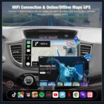 4GB+64GB Car Radio for Honda CRV 2012 2013 2014 2015 2016, 10 Inch IPS Touch Screen CRV Car Stereo with Wireless Carplay/Android Auto, DSP, Bluetooth, Backup Camera, Built-in GPS, FM Radio - Image 4