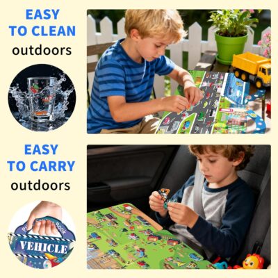 2 Pack Puffy Sticker Books for Kids Ages 3-5, Construction Truck and Vehicle Car Stickers for Toddlers Boys, 3D Reusable Stickers Books for Toddlers, Activity Book for Boys Party - Image 5