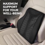 Dr. Scholl's Max Support Charcoal-Infused Lumbar Seat Cushion for Car, Truck, SUV — Black - Image 7