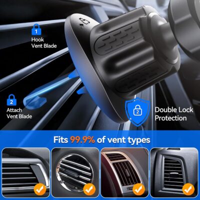 for MagSafe Car Mount,【22 N55 Super Magnets】Magnetic Phone Holder for Car Air Vent, HandsFree Cell Phone Mount Car Accessories for Men Women Compatible with iPhone 17 16 15 14 13 12 Pro Max - Image 4
