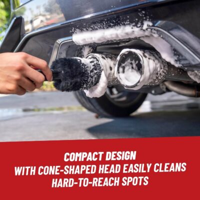 Chemical Guys Gerbil Wheel and Rim Cleaning Brush - Soft Natural Bristle Detailing Tool for Tires, Exhausts & Delicate Surfaces - Wheel Cleaner Brush to Safely Clean Brake Dust, Grime and Dirt, 1 Pack - Image 4