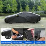 Car Cover Waterproof All Weather Tear-Resistant, Durable and Sun Protect,Suitable for Nissan Altima, Toyota Camry, Honda Accord, Lexus GS, Infiniti Q50, Kia K5, Fit Sedan Length (188-195 inch) - Image 5