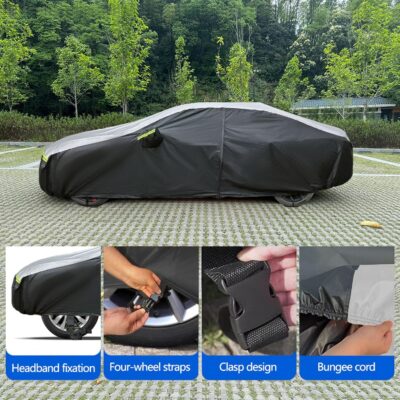 Car Cover Waterproof All Weather Tear-Resistant, Durable and Sun Protect,Suitable for Nissan Altima, Toyota Camry, Honda Accord, Lexus GS, Infiniti Q50, Kia K5, Fit Sedan Length (188-195 inch) - Image 5